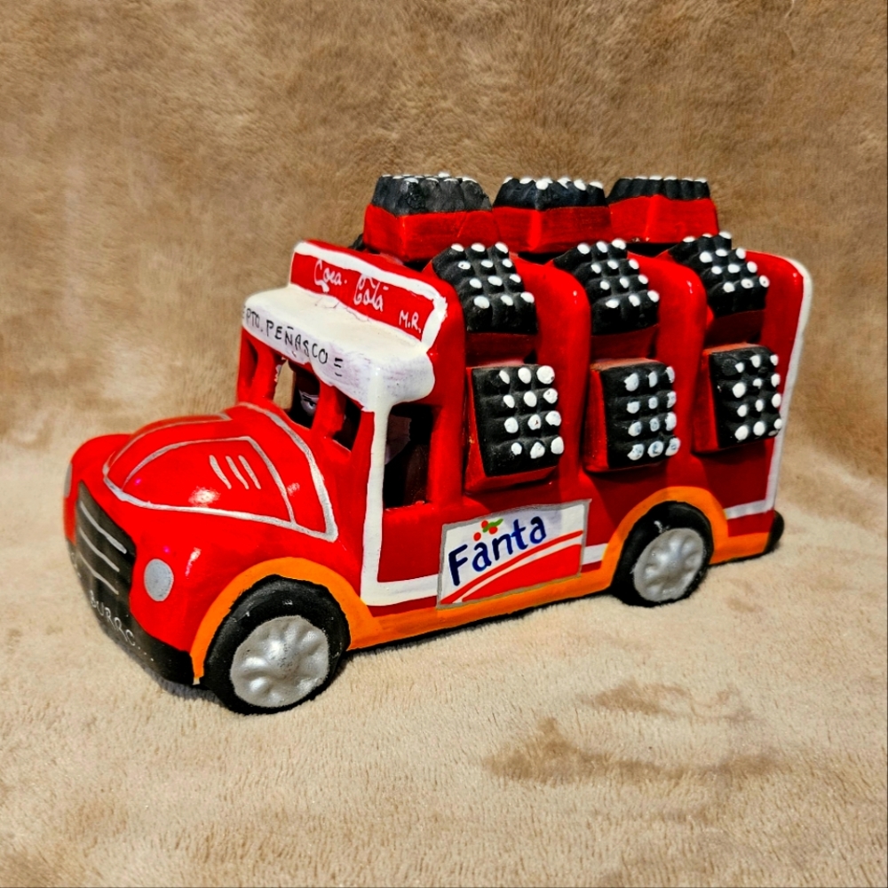 Vintage Ceramic Coca-Cola Coke Bottling Delivery Truck Figurine